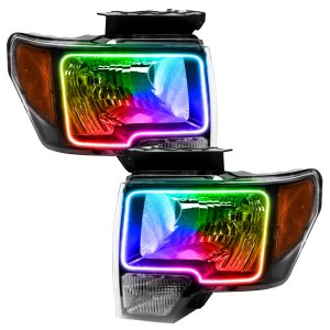 Ford F-150 Headlight Assemblies - ORACLE Lighting - ColorSHIFT w/o Controller - Black - `09-`14